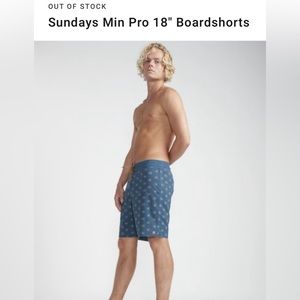 🌴Billabong, blue, Sundays Min Pro 18" Boardshorts for Men, size 34🌴